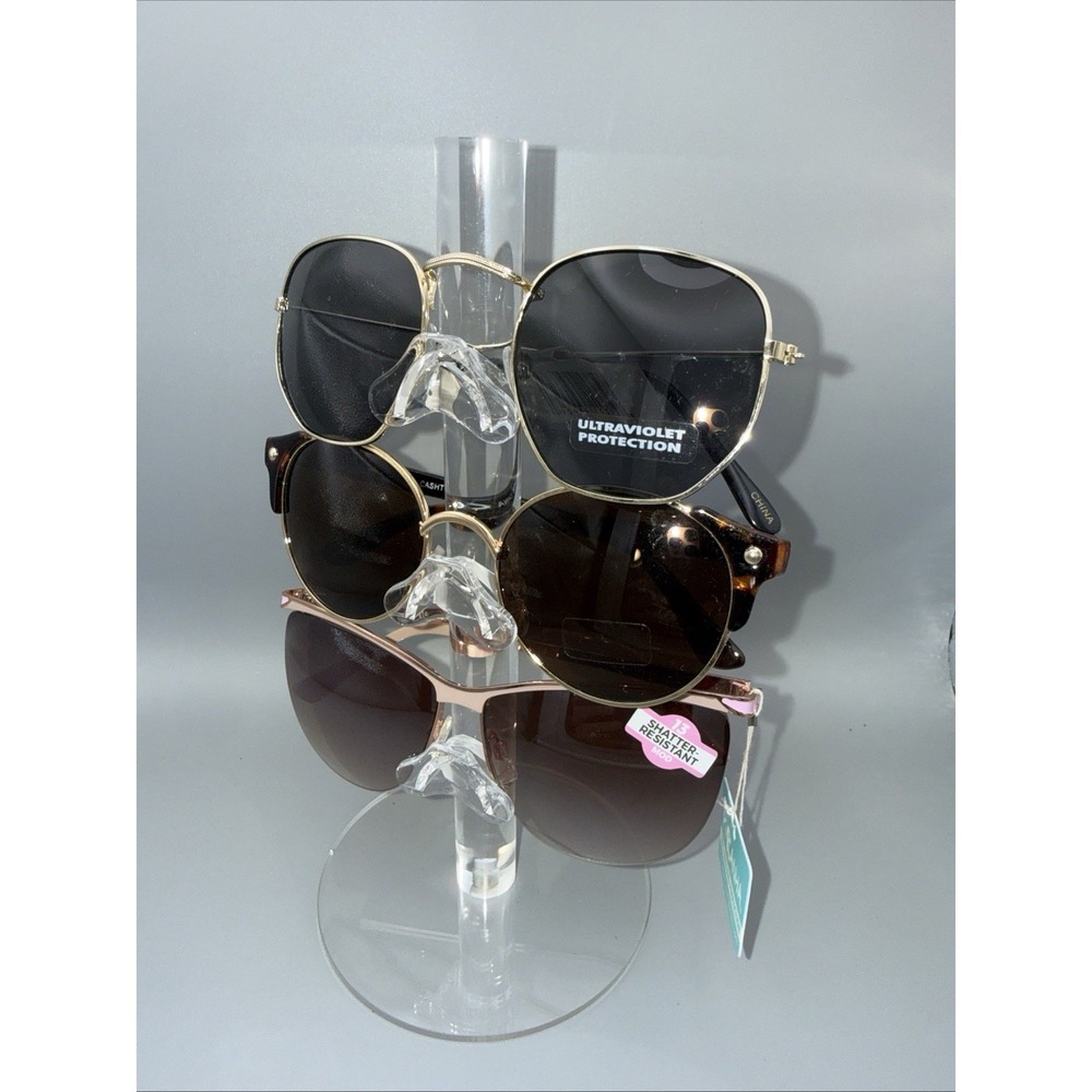 3 pair NWT Metal Women's Sunglasses - Piranha, YHF Los Angeles -Cat Eye & Round